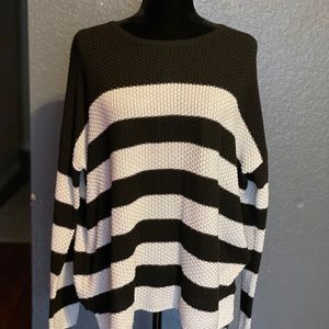 Black and white oversized sweater